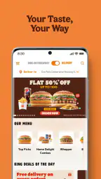 Burger King India screenshot