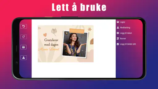 Bursdagsinvitasjonskort screenshot