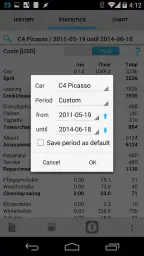 Car-costs and fuel log PRO screenshot