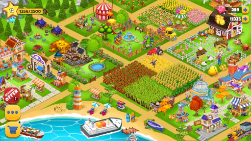Farm Day landbrug Offline Game screenshot