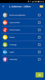 Fietsvakantiewinkel route-app screenshot