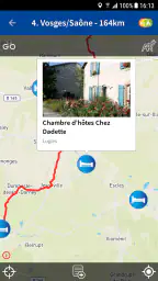 Fietsvakantiewinkel route-app screenshot