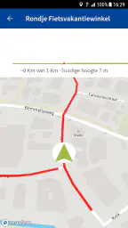 Fietsvakantiewinkel route-app screenshot