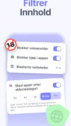 Foreldrekontroll App - Kidsee screenshot