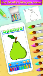 Fruits Coloring Book & Drawing screenshot