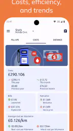 Fuelio: drivstoff og kostnader screenshot