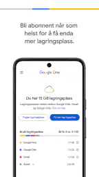 Google One screenshot