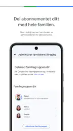 Google One screenshot