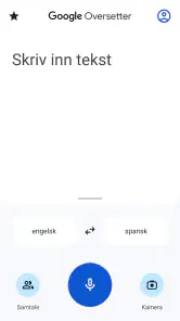 Google Oversetter screenshot