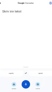 Google Oversetter screenshot
