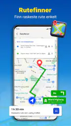 GPS-navigasjon og rutekart screenshot