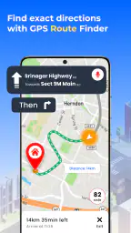 GPS satellitt jord Kart Utsikt screenshot