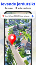 GPS satellitt live jordkart screenshot
