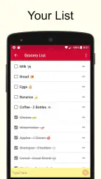 Handleliste screenshot