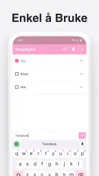 Handleliste -dagligvarenotater screenshot