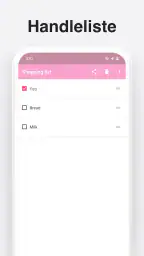 Handleliste -dagligvarenotater screenshot