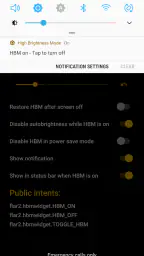 High Brightness Mode screenshot