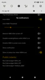 High Brightness Mode screenshot