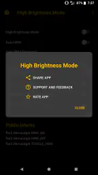 High Brightness Mode screenshot