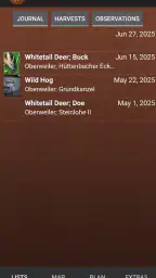 iHunt Journal screenshot