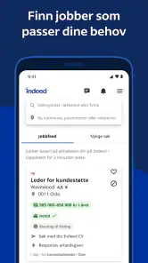 Indeed jobbsøk screenshot
