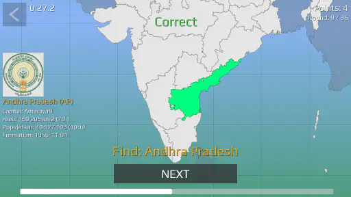 India Map Quiz screenshot