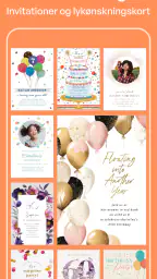 Invitations- og kortdesign screenshot