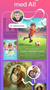 Invitations- og kortdesign screenshot