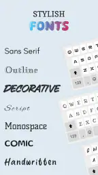 Keyboard Fonts: Themes & Emoji screenshot