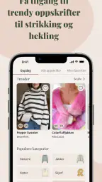 Knitandnote: strikkeapp screenshot