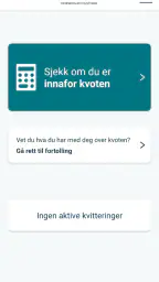 Kvoteappen screenshot