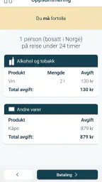 Kvoteappen screenshot