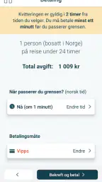 Kvoteappen screenshot