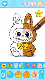 Labubu Coloring Games for Kids screenshot