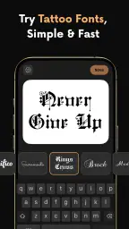 lettering Tattoo - Font Design screenshot