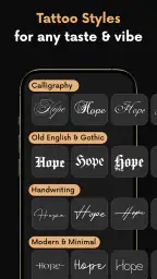 lettering Tattoo - Font Design screenshot