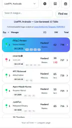 LiveFPL screenshot