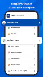 Loan, Finance & EMI Calculator screenshot
