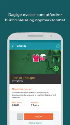 Lumosity - hjerneutfordring screenshot