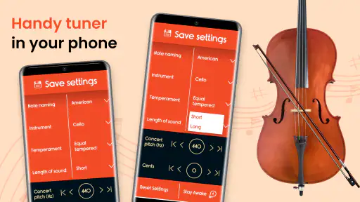Master cello Tuner screenshot