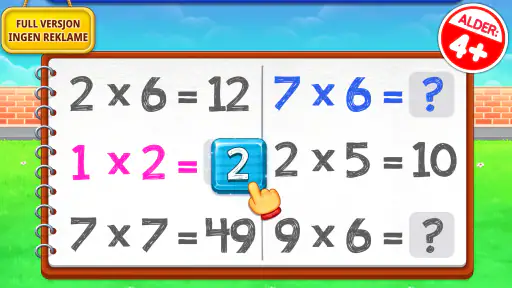 Matematikk multiplikasjon barn screenshot