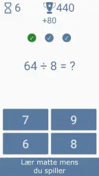 Matematikk spill screenshot
