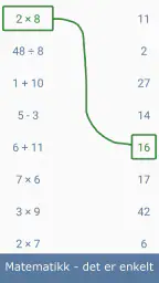 Matematikk spill screenshot