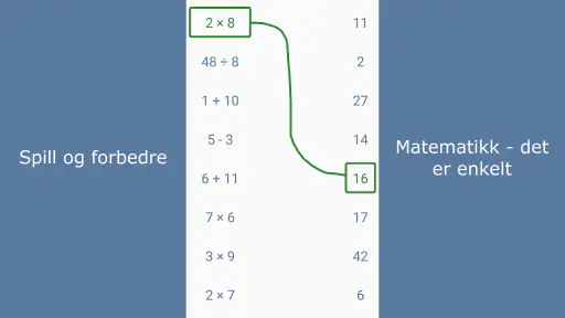 Matematikk spill screenshot