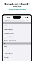 Medical and surgical logbook screenshot