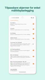 Middagsplanlegger Handleliste screenshot