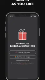 Minimalist Birthday Reminder screenshot
