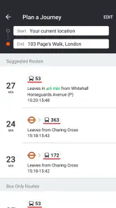 Moovit: Buss og tog rutetider screenshot
