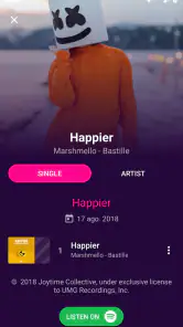 Musikkgjenkjenning screenshot
