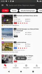 Naturfreunde Tourenportal screenshot